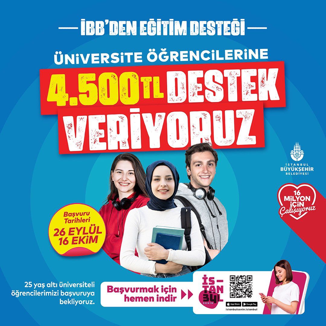 75 BİN ÖĞRENCİYE 4 BİN 500 TL DESTEK