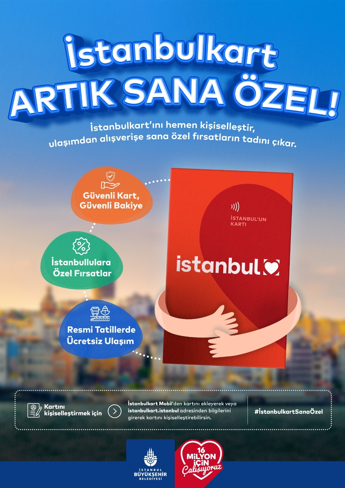 İSTANBULKART ARTIK KİŞİYE ÖZEL