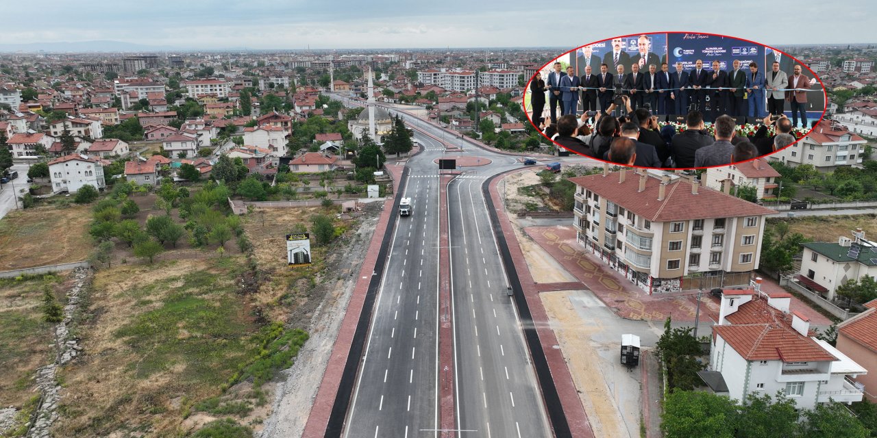 Konya’da 9 bölgeyi bağlayan cadde açıldı, trafik rahatlayacak