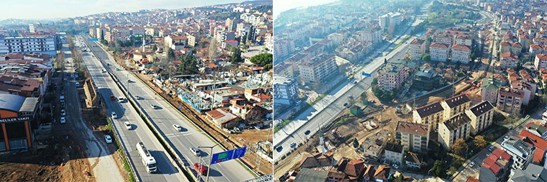 Kuruçeşme’de tramvay için 130 adet fore kazık çakıldı