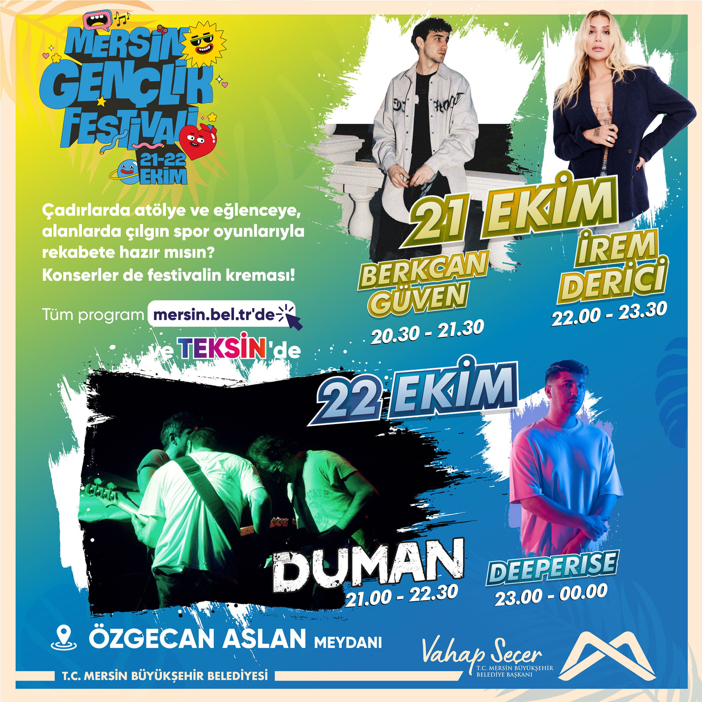 Mersin Gençlik Festivali 21-22 Ekim’de…