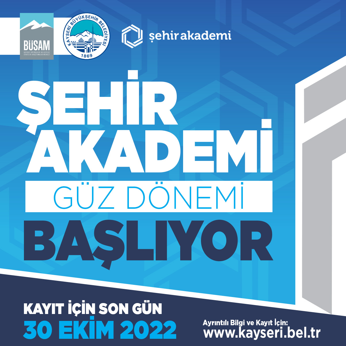 Şehir Akademi’nin 2022 Güz Dönemi Kayıtları Başladı