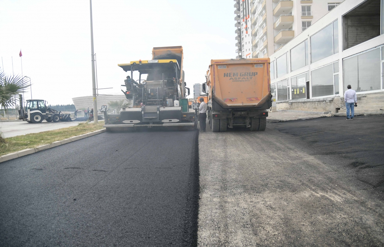 Yeni stat çevresine asfalt dökümü ve bisiklet yolu